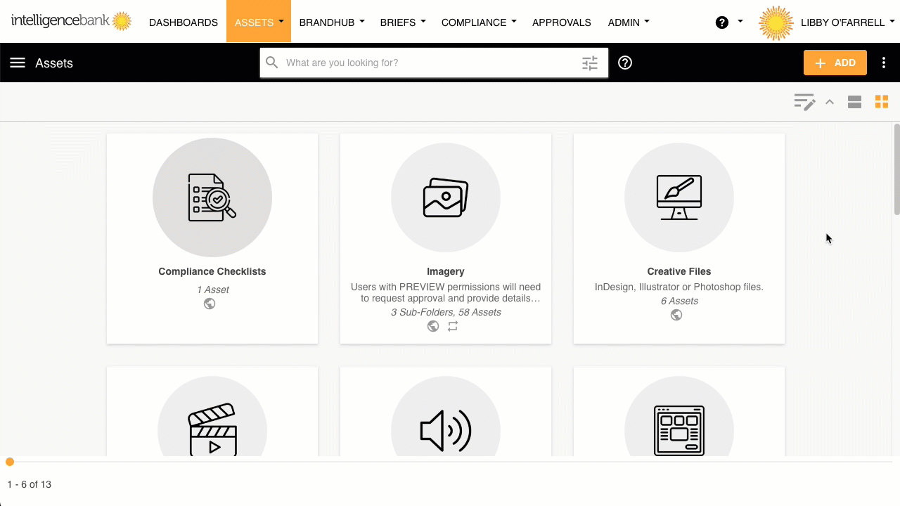 How do I adjust the folder layout?.gif