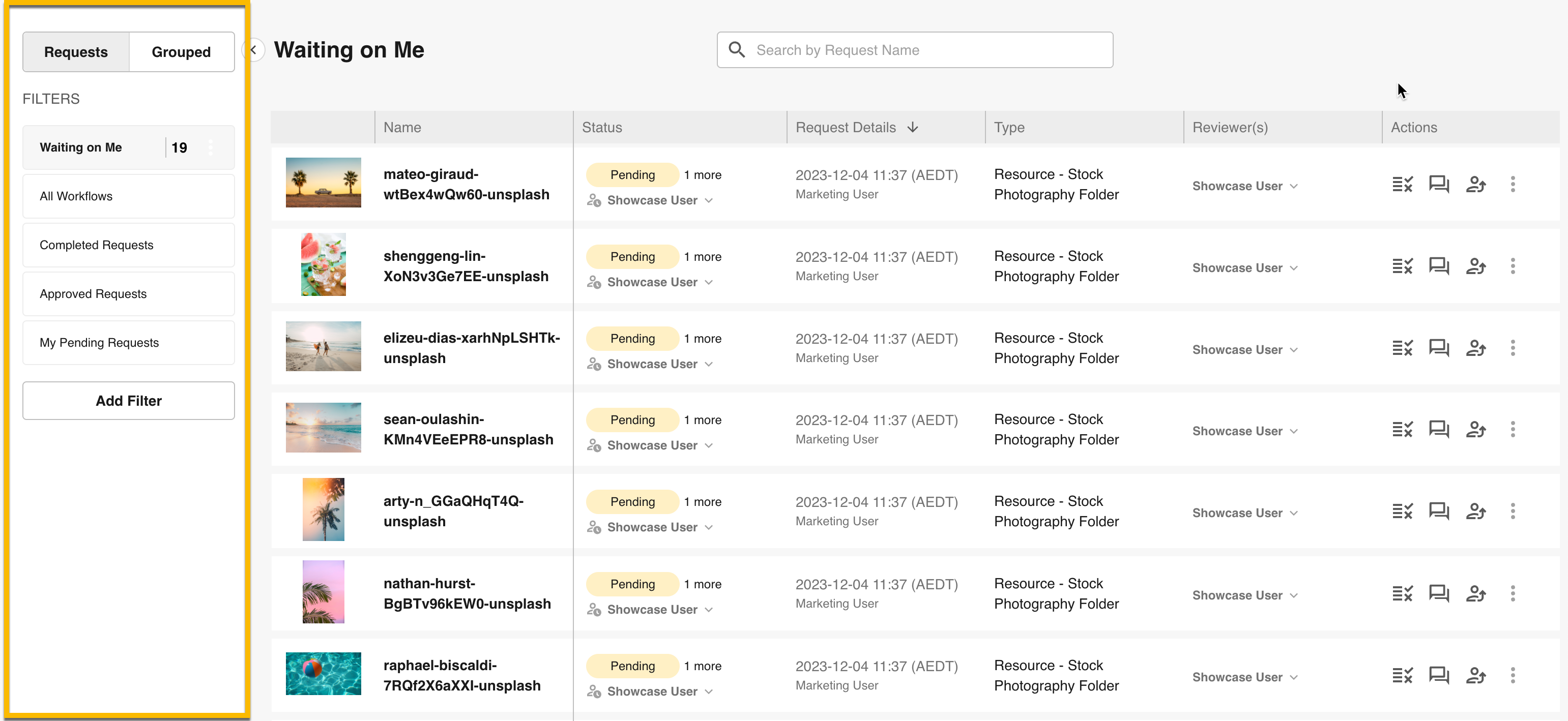 Approval list with grouped filters.png